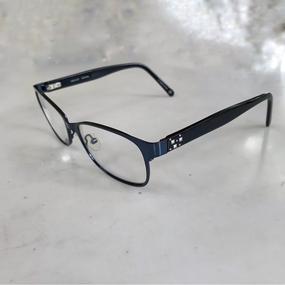 Bulova Clearwater Glasses in Sapphire -  53-16-140 - Blue Metal Eyeglasses - Picture 5 of 8